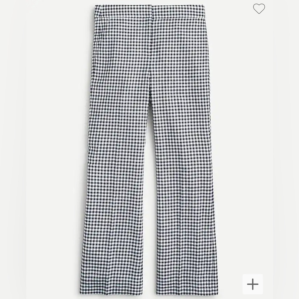 J-Crew Hayden Gingham Pants Navy & White - Never worn
